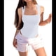 thumbnail image 2 of Bodys de Mujer con Tirantes Acanalados, Cuello Cuadrado, Sin Mangas, Control de Abdomen, Tops de Tirantes. XL, 2 of 7