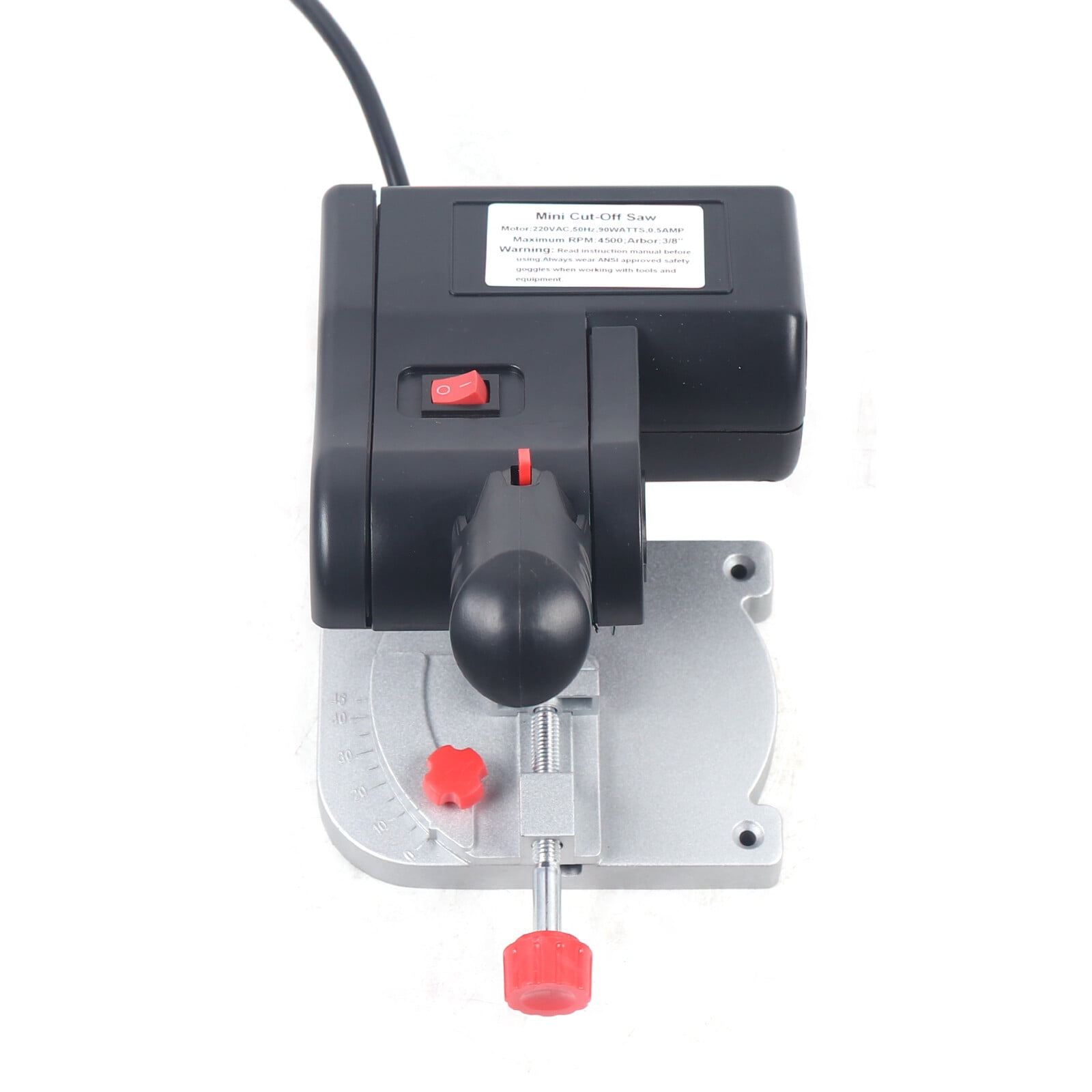 Small Benchtop Cut-off Chop Saw Wood Metal Angle Moulding Cutter 45° Miter Saw for Factories, Carpentry