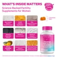 thumbnail image 2 of Pink Stork Premium Fertility Gummies: Inositol, Prenatal Vitamin, Gluten Free, 90 Count, Maternity Wellness, 2 of 8