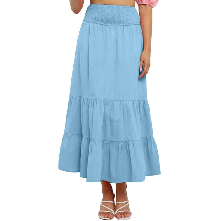 スカート Random Pleated Maxi Skirt Amazon.com: nhApmj Maxi Skirts for Girls High Waist Pleated