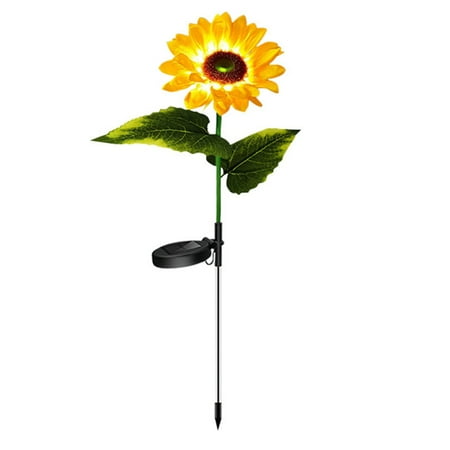 

Hesroicy LED Solar Lamp Realistic Looking IP65 Waterproof Automatic Charging Soft Lighting No Wiring Required Garden Landscape Outdoor Sunflower LED Lamp Garden Supplies