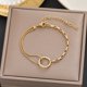 thumbnail image 1 of Pulsera de acero de titanio Pulsera de moda personalizada sencilla y combinable para mujer, 1 of 6