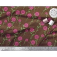 thumbnail image 3 of Soimoi Georgette Viscose Fabric Leaves & Floral Clip Art Printed Craft Fabric by The Yard 42 Inch Wide, 3 of 3