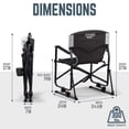 thumbnail image 5 of Timber Ridge TEGO™ FlowMotion™ Rocking Camping Chair, Folding Outdoor Rocker with Cup Holder, Obsidian Peak, 5 of 7