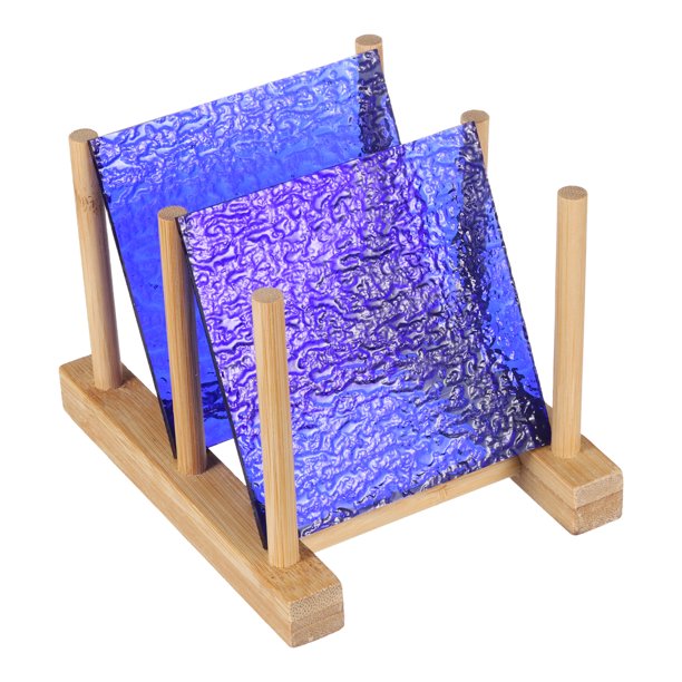 Hojas de Vidrio Templado Uxcell 4 x 4" 2 Hojas Patrón Azul Cobalto
