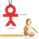 thumbnail image 5 of Collar de masticación sensorial, 5 piezas Collar de dentición Colgante de masticación Anillo de dentición de silicona para bebés para la dentición de bebés/autismo/TDAH (Stickman), 5 of 5