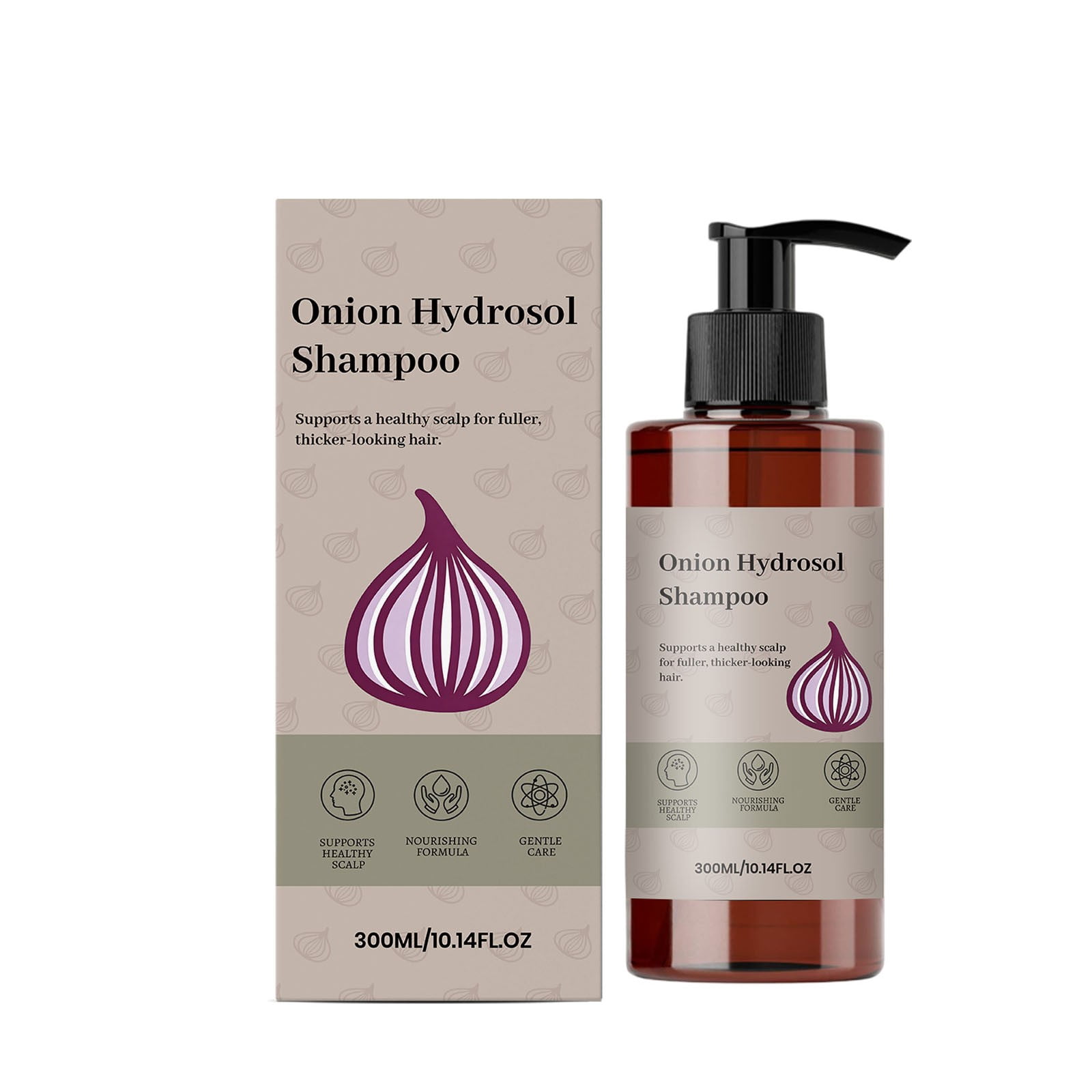 PiGOGI Onion Hydrosol Shampoo for Thinning Hair Supports Scalp Fuller Thicker 300ml