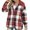 Red, variant on Lindreshi Shackets for Women Fall Women's Casual Long Sleeve Plaid Shirt Plaid Printed Hoodie Coat Tops