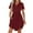 White, variant on CHGBMOK Summer Dresses for Women 2025 Summer Dress Casual V Neck Short Sleeve Drawstring Dresses with Pockets Sizes S-3XL