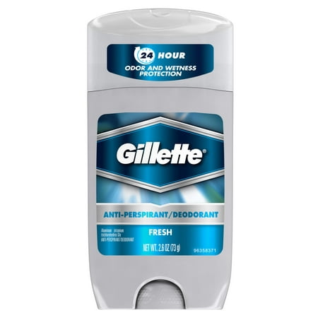 Gillette Invisible Solid Anti-Perspirant and Deodorant for Men, Fresh, 2.6