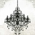 thumbnail image 3 of PI Galerie 12x12 Black Modern Framed Museum Art Print Titled - Black Chandelier II, 3 of 5