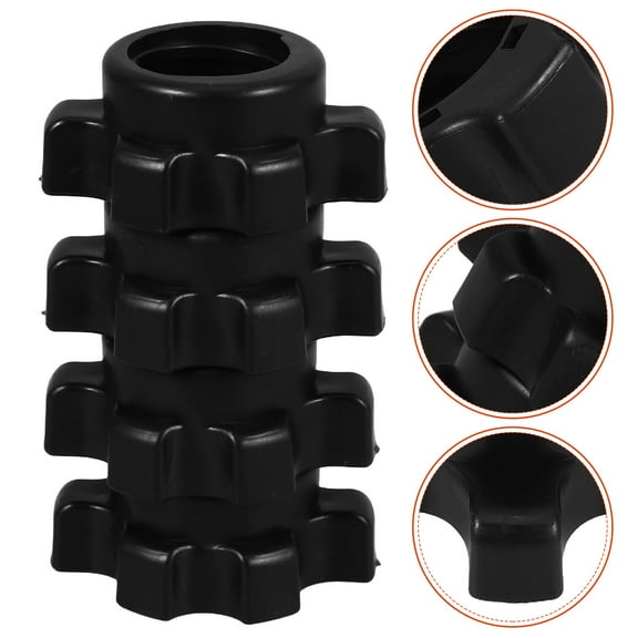 IMIKEYA 4Pcs Durable Black Plastic Dumbbell Rod Nut Barbell Fixing Screw Fitness Parts