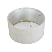 Textured Oatmeal Hardback Drum Lampshade 14x14x7