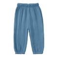 thumbnail image 3 of Pretxorve Kids Girls Boys Loose Pants Solid Light Casual Bottoms Sizes 1-8Y, 3 of 5