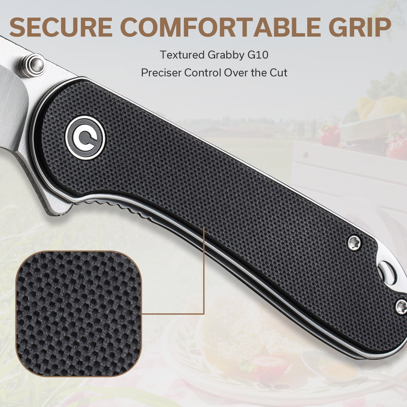 CIVIVI Pocket Folding Knives Elementum 2.97'' Nitro-V Wharncliffe Blade C18062AF-1