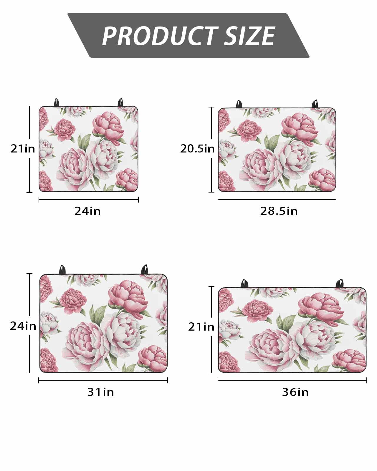 Stove Top Covers for Electric Stove, Pink Floral Glass Stovetop Cover Protector, Spring Summer Modern Flower Leaf Induction Cooktop Protector Oven Mat for Kitchen Countertop 24"x21"