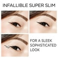 thumbnail image 6 of L'Oreal Paris Infallible Super Slim Eyeliner, Liquid, Long-Lasting, Brown, 0.4mm Fine Tip, 6 of 8