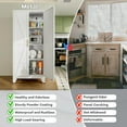 thumbnail image 5 of Large Metal Kitchen Pantry Cabinet with Adjustable Shelves - Freestanding Kitchen Storage Cabinet for Dining Room,Livingroom Bathroom, Hallway, Workshop, Office, 5 of 13
