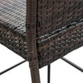 thumbnail image 6 of Bar Stools 30'' Bar Height Outdoor Modern Seat with Blue Cushions, Set of 2 Chairs, Brown Wicker, 6 of 9
