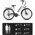 thumbnail image 4 of Jasion Roamer ST 26" Electric Bike for Adults, Step-Through Commuter E Bike, 500W Motor, 28 MPH, 48V 11Ah Removable Battery, 62-Mile Range, City Cruiser Ebike, White, 4 of 8