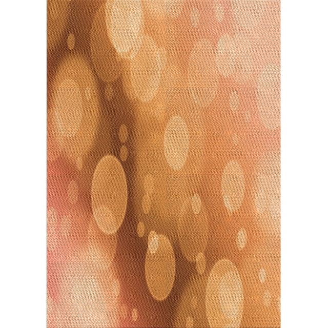 Ahgly Company Tapis d'Intérieur Lavables en Machine, Rectangle, Zone de Transition Orange, 4' x 6'