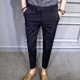 thumbnail image 3 of Pantalones de negocios de sastrería social para hombres Pantalones de traje de algodón elástico para hombre Pantalones elegantes de moda con estilo Pantalones de vestir vintage, 3 of 5