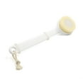 thumbnail image 3 of 12" Long Handle Bathroom Shower Bath Brush for Back, White, 3 of 7