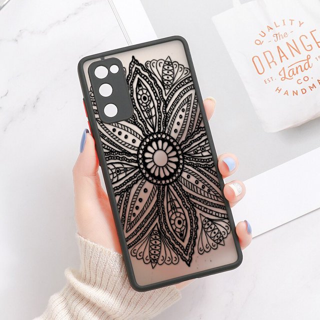 Funda de Mandala para Samsung S20 FE, carcasa dura mate para Samsung Galaxy S23 Ultra S22 S21 FE A53 5G A33 A13 A54 A34 A52 A12 Fivean unisex