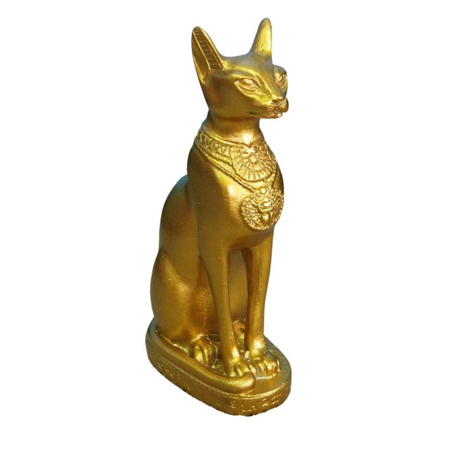 Pequeño Gato Egipcio Estatuilla Decoración Animal Modelo Egipcio Bastet Gato Escultura para Tienda Bar Cafe Festival Regalo Decoración oro Sunnimix Estatua de la Diosa Bastet