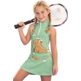 thumbnail image 5 of Y-Sunset Girls Tennis Dress 1/4 Zip Golf Outfit Built-in Bra & Shorts Pickleball Athletic Dress Workout Pockets 4-15Y, 5 of 6