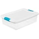 Mainstays 28 qt Underbed Plastic Storage Box, Clear, 4 Pack Mainstays 28 qt Underbed Plastic Storage Box, Clear, 4 Pack