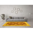 thumbnail image 3 of Ahgly Company Machine Washable Indoor Square Abstract Yellow Modern Area Rugs, 8' Square, 3 of 4