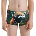 thumbnail image 5 of Yiaed Forest Plant Raccoon Print Boys' Boxer Briefs Cotton Casual Stretch Comfort Boys Boxers - Kids Boxer Briefs Underwear for Boys (6-18)-Small, 5 of 5