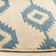 thumbnail image 3 of SAFAVIEH Outdoor LND171N Linden Collection Cream / Blue Rug, 3 of 7
