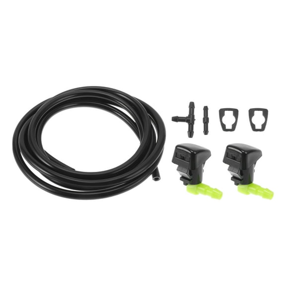 Unique Bargains Windshield Washer Nozzle Kit for Ford Fusion 2008-2012 No.8E5Z17603A with Gaskets T Hose Connector,Straight Hose Connector Fluid Hose