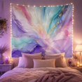 thumbnail image 2 of Abstract Fluid Art in Swirling Purple Teal Gold, Mystical Abstract for Wall Decor Enthusiasts, Marble Style Art Print, Housewarming Gift, Tapestry Wall Hanging for Living Room and Bedroom, 2 of 7