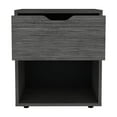 thumbnail image 4 of DEPOT E-SHOP Adak 19.7" Nightstand End Table with Drawer & Shelf - Light Gray for Small Spaces, 4 of 7