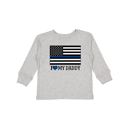 

Inktastic Police Officer Dad Law Enforcement Flag Boys or Girls Long Sleeve Toddler T-Shirt