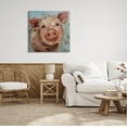thumbnail image 2 of Modern Pig Portrait Farm Animal Animals & Insects Painting Gallery Wrapped Canvas Print Wall Art, 2 of 7