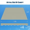 thumbnail image 6 of Sunrise Outdoor 8' x 6.4' Replacement Canopy for Manual Yard Retractable Patio Deck Awning Sunshade （Cover Only, Frame is not Included）-Grey, 6 of 8