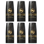 6 Pack Axe Gold Temptation Mens Deodorant Body Spray, 150ml