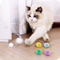 thumbnail image 5 of 12 Uds. Juguete de peluche para gatos, pompones suaves de primera calidad para gatos, juguete interactivo para gatos, pelota para mascotas resistente a masticar para morder, desviar, masticar esquí esquí Gafas de esquí, 5 of 5