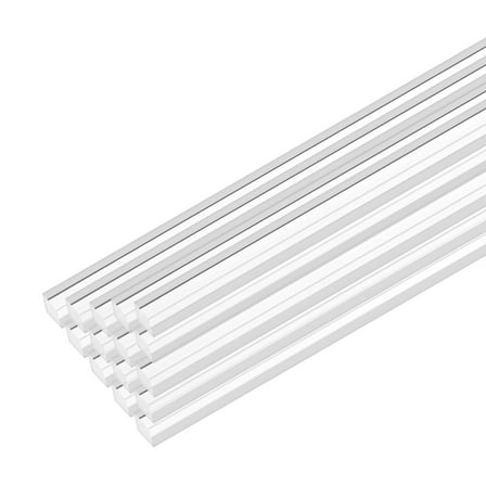 Uxcell 15-Pack Acrylic Square Rods, 9.8 x 0.12 Inch/ 250 x 3 mm Clear Acrylic Dowel Rods Sticks Plastic Sticks Strip for DIY Crafts Lighting Gardening Decorations