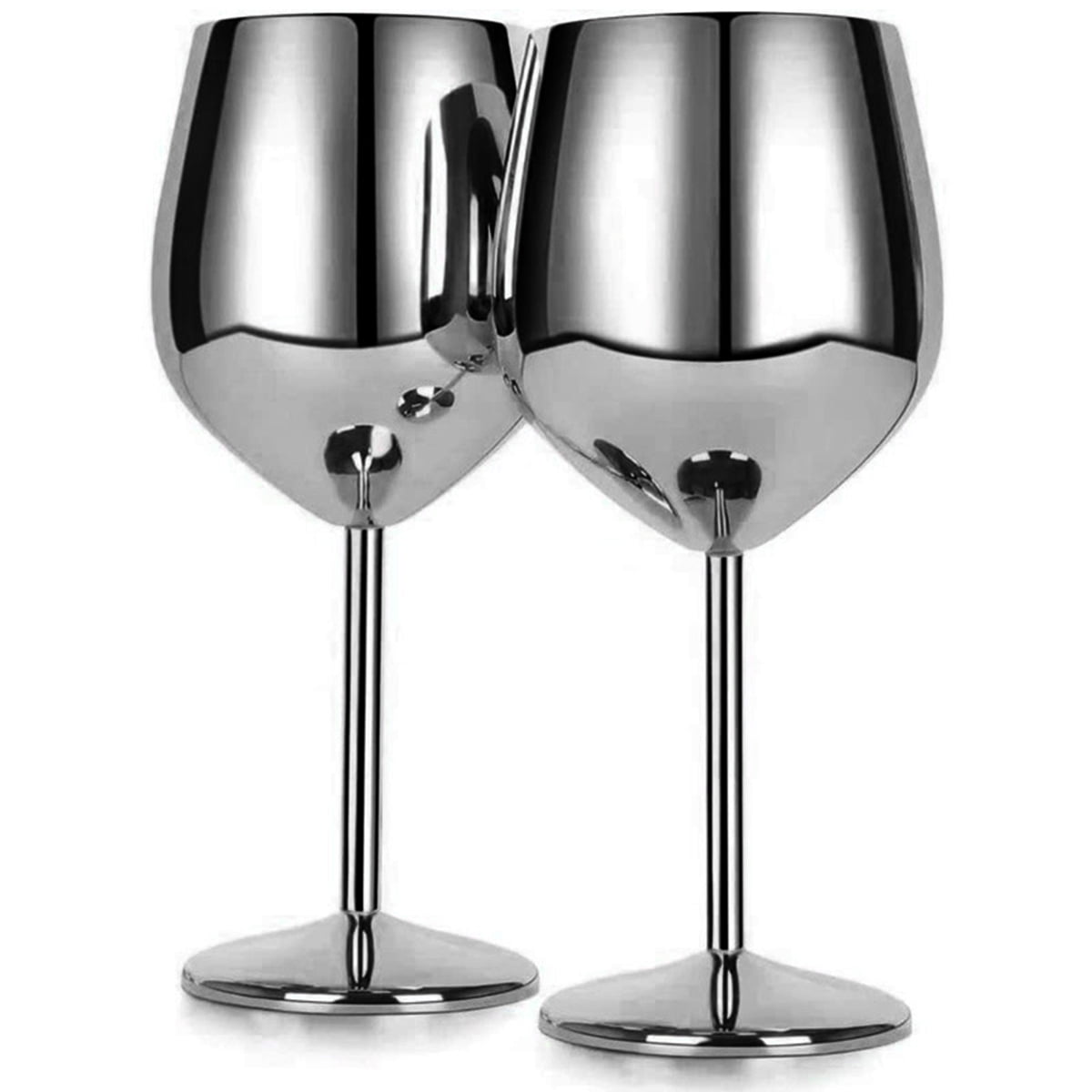Waipfaru 18oz Stainless Steel Wine Glasses Set of 4, Stainless Steel Wine  Goblets, Gold Stemmed Metal Wine Glasses for Party Office Wedding