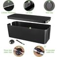 thumbnail image 4 of ERDS-Cable Management Box, Large Cord Organizer Box to Hide Power Strip & Under Desk,TV Computer Wires Cable Organizer Hider Box with Cable Clips&Reusable Cable Ties for Home/Office(Black), 4 of 4