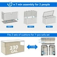 thumbnail image 5 of Dextrus 230 Gallon Large Deck Box,Outdoor Storage Box for Patio ,Garden Tools ,Waterproof,Black&Brown, 5 of 5