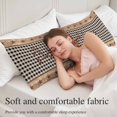 thumbnail image 5 of Vintage Texas Star Brown Body Pillow Covers 20"x60", Black Plaid Berry Farmhouse Soft Brushed Microfiber Breathable Throw Pillow Covers, Pillowcase with Zipper for Couch Sofa Bedroom Living Room, 5 of 9