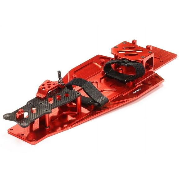 Integy RC Toy Model Hop-ups T8655RED Performance Conversion Chassis Kit for 1/10 Traxxas Rustler & Bandit VXL