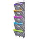 thumbnail image 1 of Organizador de Archivos Homyfort para Puertas Soporte de Almacenamiento Colgante 5 Bolsillos Extra Grandes Gris con Patrón de Linterna, 1 of 3