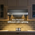 thumbnail image 6 of 36 in. 500 CFM Ducted Under Cabinet Range Hood in Stainless Steel with LED Lighting and Permanent Filters, 6 of 16